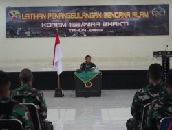 Danrem 162/WB Buka Latihan Penanggulangan Bencana Alam