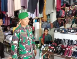 TNI Polri di Sakbar Kompak Pantau Keamanan Pasar Umum Montong Beter