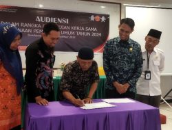 Teken MoU, Ketua SMSI Sumbawa Apresiasi Langkah KPU Sukseskan Pemilu 2024