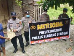 Laksanakan Program Kapolda Sumut, Polres Sergai Salurkan Bantuan Sosial Kepada Warga Kotarih