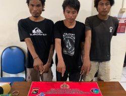 Tiga Terduga Pelaku Kejahatan Narkotika di Amankan Polisi