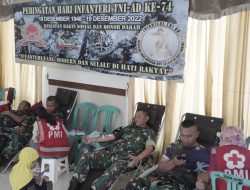 Peringati Hari Juang TNI-AD, Korem 162/WB Gelar Donor Darah Dan Sunatan Massal