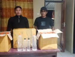 Jelang Nataru Polsek Rasbar Sita 3 Dus Miras