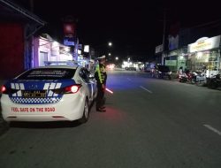 Satlantas Polres Sumbawa Barat Gelar Patroli Blue Light