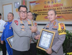 Kapolresta Mataram Terima Penghargaan Dari Polda NTB