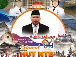 Keluarga Besar Inspektorat Kabupaten Sumbawa Mengucapkan Selamat HUT NTB 