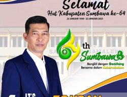Zohran ‘Orek’ Mengucapkan Selamat HUT ke-64 Kabupaten Sumbawa