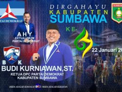 Ketua DPC Demokrat Budi Kurniawan: Selamat HUT ke-64 Kabupaten Sumbawa 