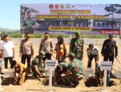 Danrem 162/WB Letakan Batu Pertama Pembangunan RS.Kesdem IX/ Udayana