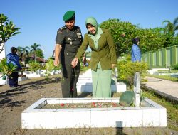 Dalam Rangka HUT Ke-62 Korem 162/WB Gelar Ziarah Rombongan Ke TMP Majeluk Mataram