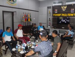 Wadanyonif 742/SWY Dampingi Danrem 162/WB Dan Forkopimda NTB Tinjau Pangkalan Mayonif 742/SWY Dan UMKM Persit Usai Senam SKJ 88