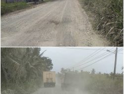 Pembangunan Jalan Di Medang Deras Timbulkan Polusi Debu