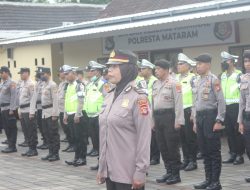 Polresta Mataram Gelar Upacara Kenaikan Pangkat Pengabdian
