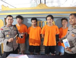 Tim Opsnal Polsek Sandubaya Amankan 4 Orang Pencuri