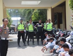 Sat Lantas Polres Bima Kota Jaring dan Nasehati Siswa Konvoi