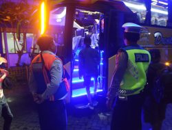 Personil Polsek Sandubaya Cek Penumpang Mudik