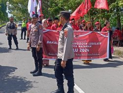 Polsek Ampenan Berikan Pengamanan Pendaftaran Calon Legislatif Pemilu 2024
