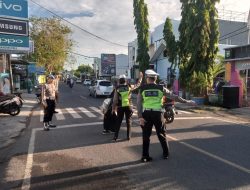 Personel Polres Sumbawa Strong Point Ciptakan  Kondusipitas