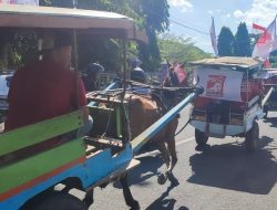 Diiringi Cidomo, PSI Sumbawa Daftarkan Bacaleg ke KPU