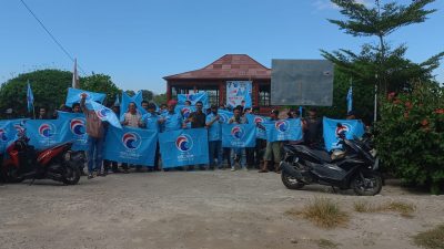 Diiringi Ratusan Pendukung ke KPU, Agus Alfian Maju Caleg di Partai Gelora