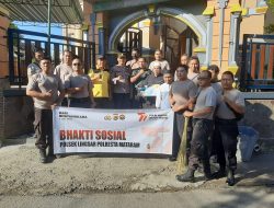 Jelang  Hari Bhayangkara Ke-77, Polresta Mataram Lakukan Bhakti Sosial