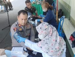 Sambut HUT Corps PM TNI AD dan Hari Bhayangkara polresta Gelar Donor Darah