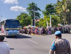Polresta Mataram Kawal Kedatangan Calon Jemaah Haji  Kab, Loteng