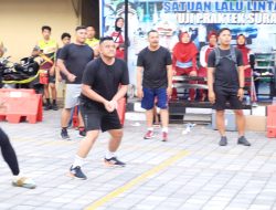 Sat Lantas Menangkan Pertandingan Volly Antar Satker Polresta Mataram