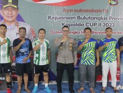 Wakapolresta Bersama Personel Berikan Dukungan Tim Bulutangkis