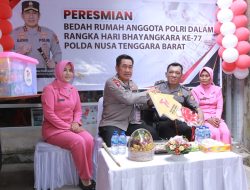 Isi Peringatan Hari Bhayangkara ke-77 Polda NTB Resmikan Hasil Bedah Rumah Anggota