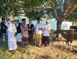 Momentum Berbagi, Sekretaris DPC Partai Demokrat Sumbawa Serahkan Hewan Kurban