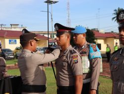 18 Personil Polres Batubara Ikuti Upacara Kenaikan Pangkat