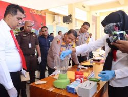 Polres Loteng Musnahkan BB Narkoba Hasil Pengungkapan Selama 3 Bulan
