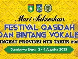 Selamat dan Sukses Festival Qasidah dan Bintang Vokalis Tingkat Provinsi NTB Tahun 2023