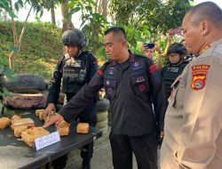 Sat Brimob Polda NTB Disposal Barang Bukti Detonator