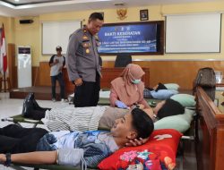 Sambut Hari Lalu Lintas Bhayangkara ke-68 Polres Bima Gelar Donor Darah