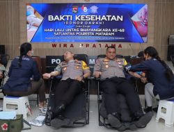 Polresta Mataram Gelar Donor Darah Sambut HUT Lalu Lintas Ke-68