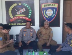 Kapolsek Narmada Bahas Cooling sistem Pemilu 2024 Bersama PPK kecamaran