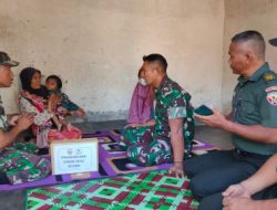Kodim 1615/Lotim Berikan Bantuan Nutrisi Tambahan Untuk Anak Asuh Keluarga Stunting