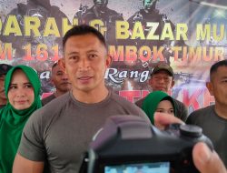 Jelang HUT TNI ke 78, Kodim 1615/Lotim Gelar Donor Darah dan Pasar Murah