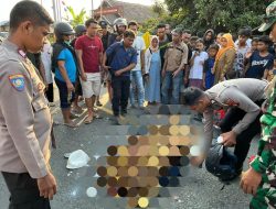 Satlantas Polres Sumbawa Barat Olah TKP Lakalantas