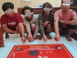 Polres Lombok Utara Amankan  4 Terduga Kurir Narkoba