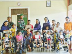 Satgas Pamtas RI -RDTL Yonif 742/SWY, Pengobatan Gratis Bagi Penyandang Disabilitas di Perbatasan 