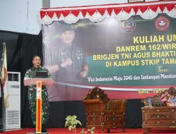 Membangun Nasionalisme di Era Digitalisasi, Danrem 162/WB Beri Kuliah Umum Di STIP Bima