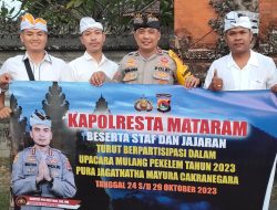 Kabag Ops Ikut Partisipasi Yadnya Mulang Pekelem