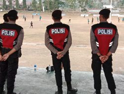Sat Samapta  Polres KSB Amankan Sepakbola Liga 3 KSB