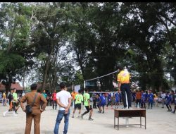 Polres Langkat Laksanakan Pengamanan Pertandingan Voli Antar Desa