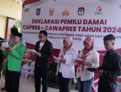 Polda NTB Gelar Deklarasi  Menuju  Pemilu Damai  2024