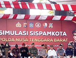 Sukseskan Pemilu 2024 , Polda NTB Gelar simulasi Sispam Kota
