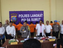 Polres Langkat Rilis 6 Kg Sabu dan 1,3 Kg Ganja